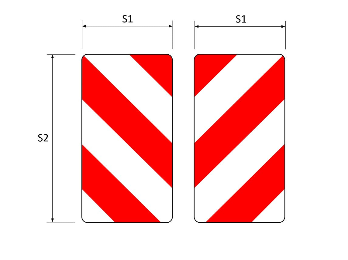 Sidomarkeringsskyltar 26 x 56 cm image 1