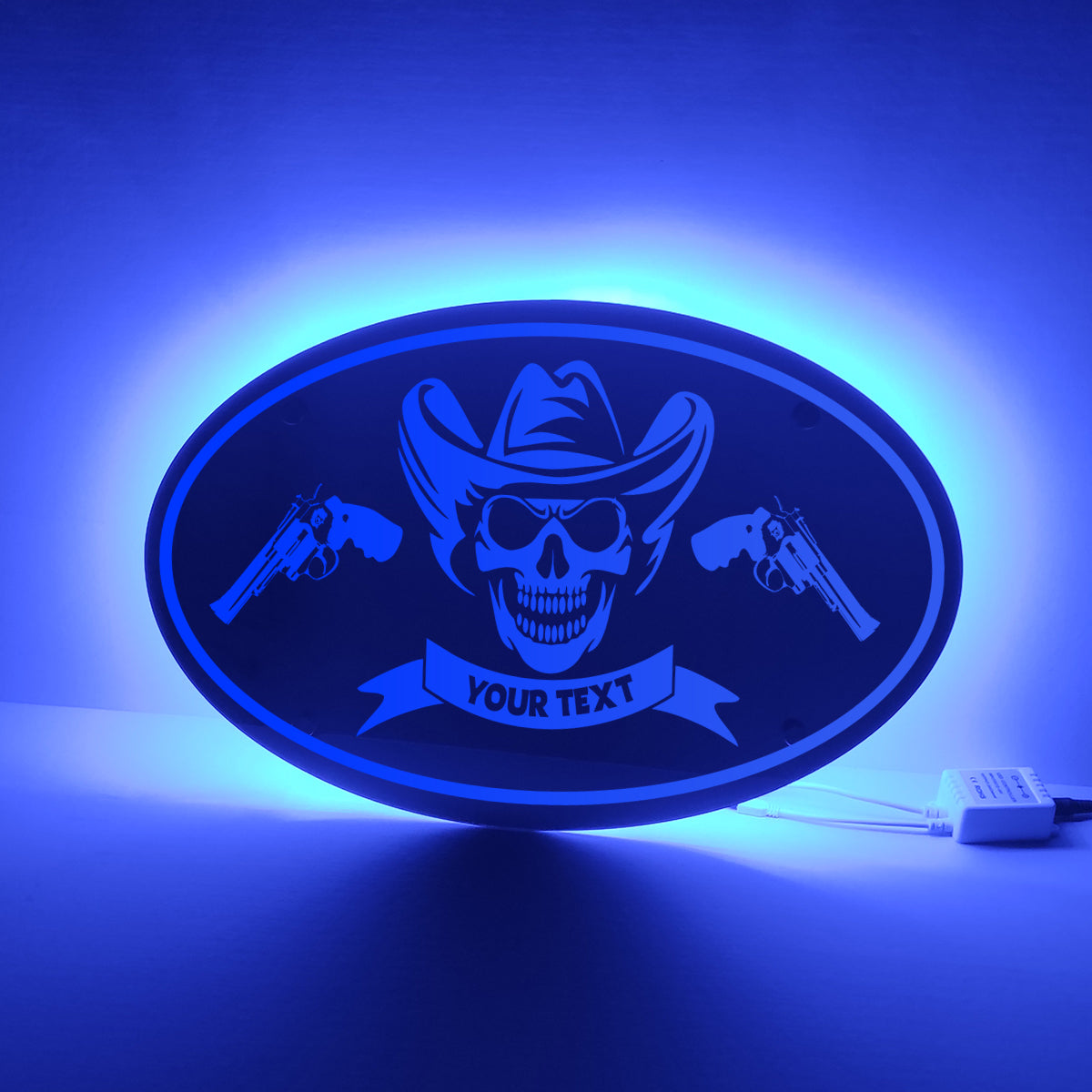 LED SPEGEL CUSTOM - 2 DÖDSKALLE image 1