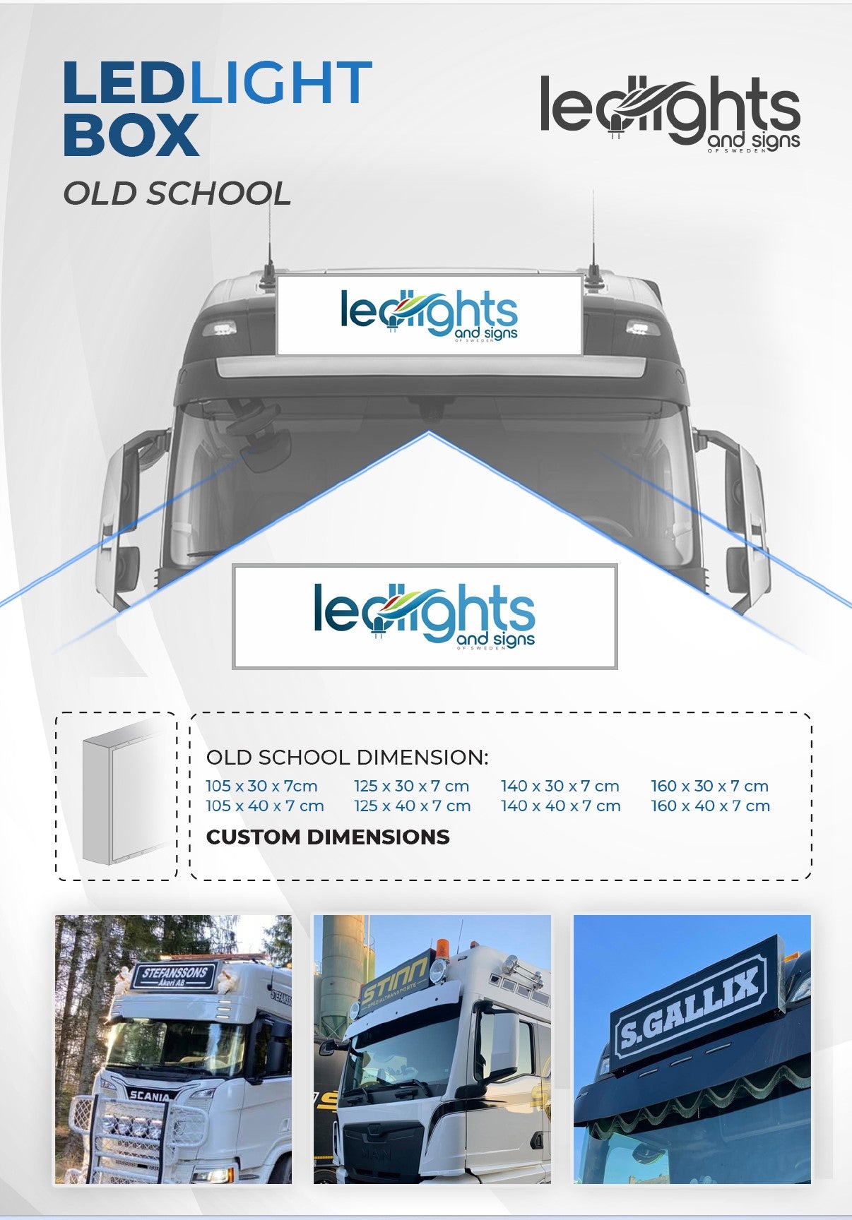 OLD SCHOOL LED Box 125x40x7cm image 0