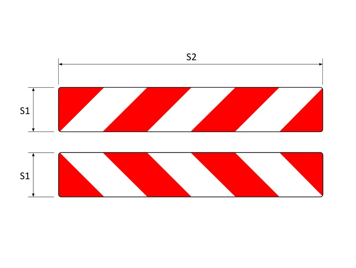 Sidomarkeringsskyltar - avlånga 14 x 80 cm image 0