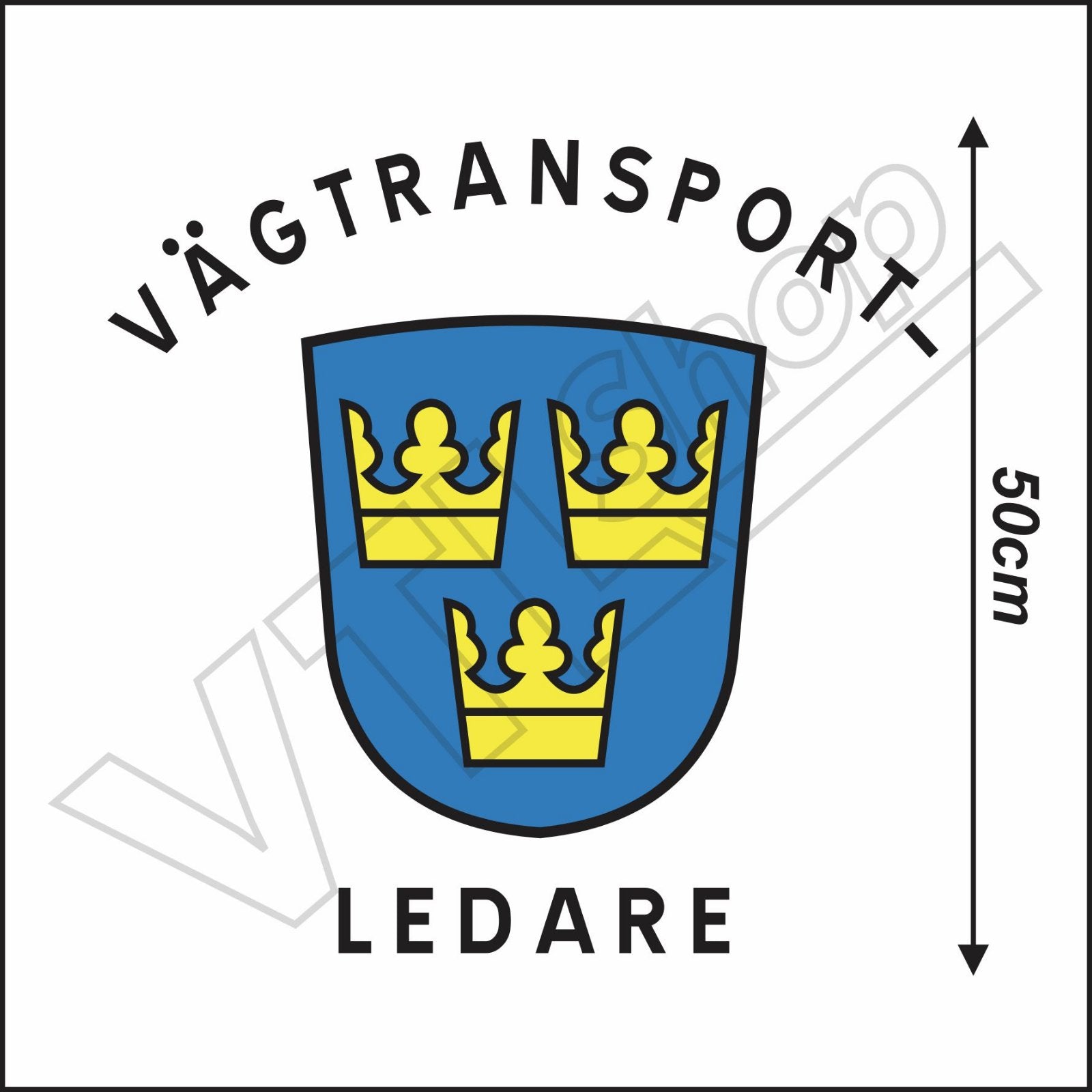 VÄGTRANSPORT -LEDARE DEKAL image 0